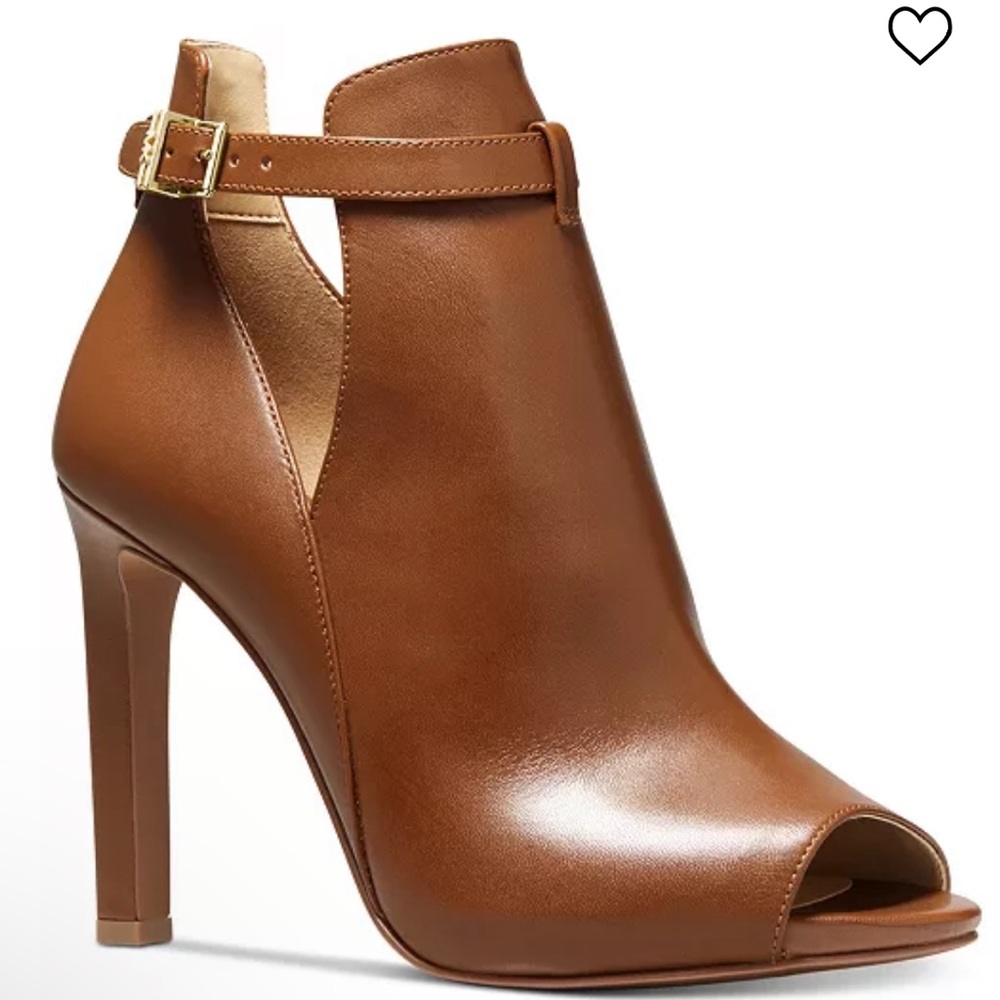 Elegant Brown Peep-Toe Heels